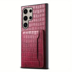 CrocElite Pro – Crocodile Texture Card Holder Case for Galaxy S Ultra Series