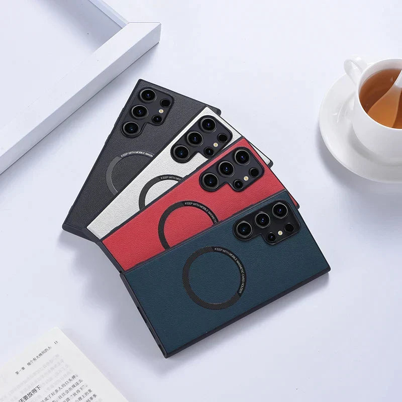 S24 Ultra Magnetic Leather Case - Odin case