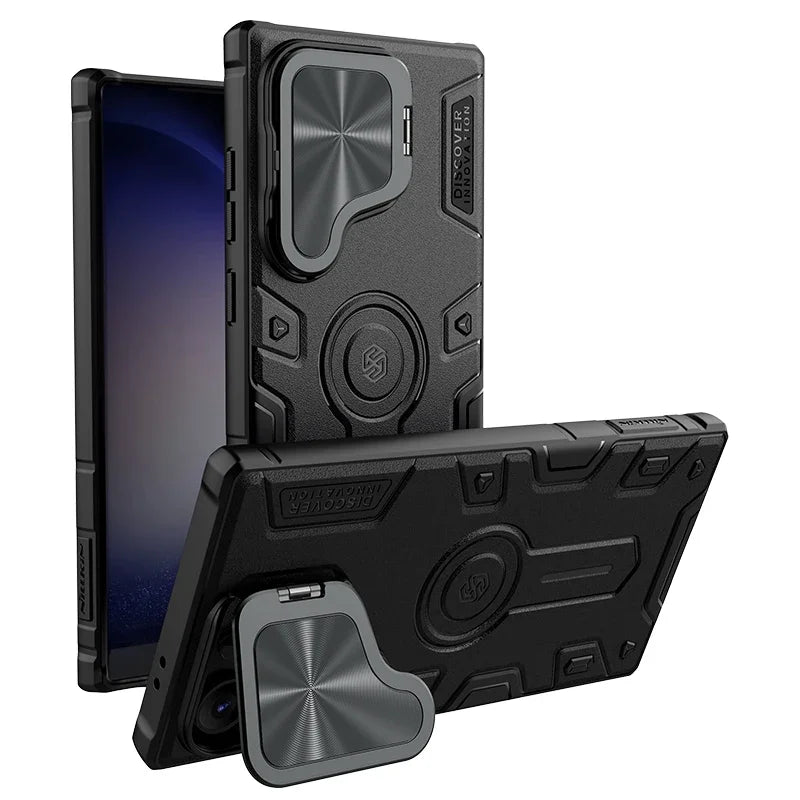 S24 Ultra Case Armor Case with Flip Lens Bracket - Odin case