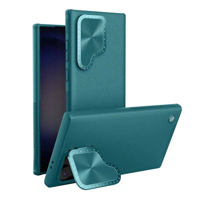 Anti-Drop Leather S24 Ultra Case With Stand - Odin case