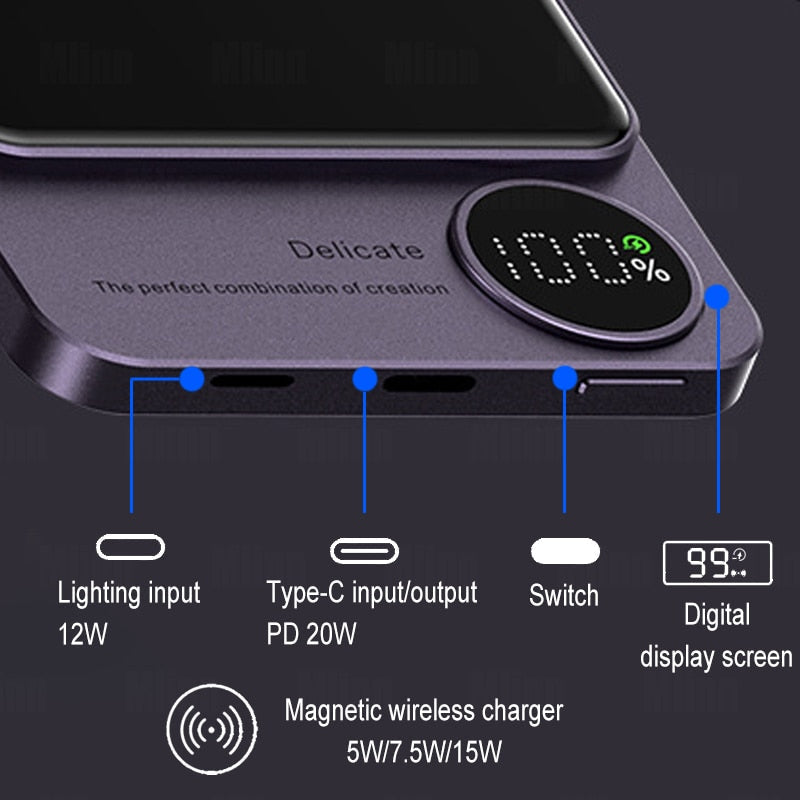 Mini Slim Magsafe Powerbank Magnetic Wireless - casestadium
