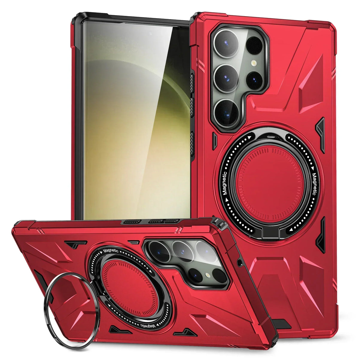 Shockproof Magnetic S24 Ultra Case With Ring Bracket - Odin case