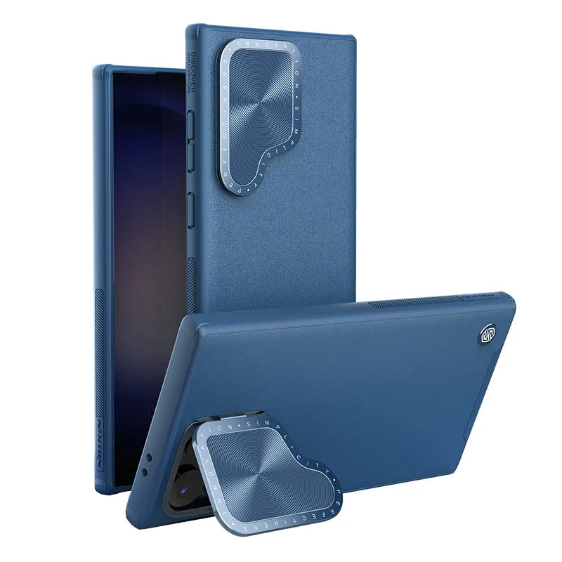 Anti-Drop Leather S24 Ultra Case With Stand - Odin case