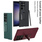Ultra Thin Leather S24 Ultra Case with Bracket - Odin case