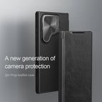 Leather S24 Ultra Case with Card Slot & Camera Protection - Odin case