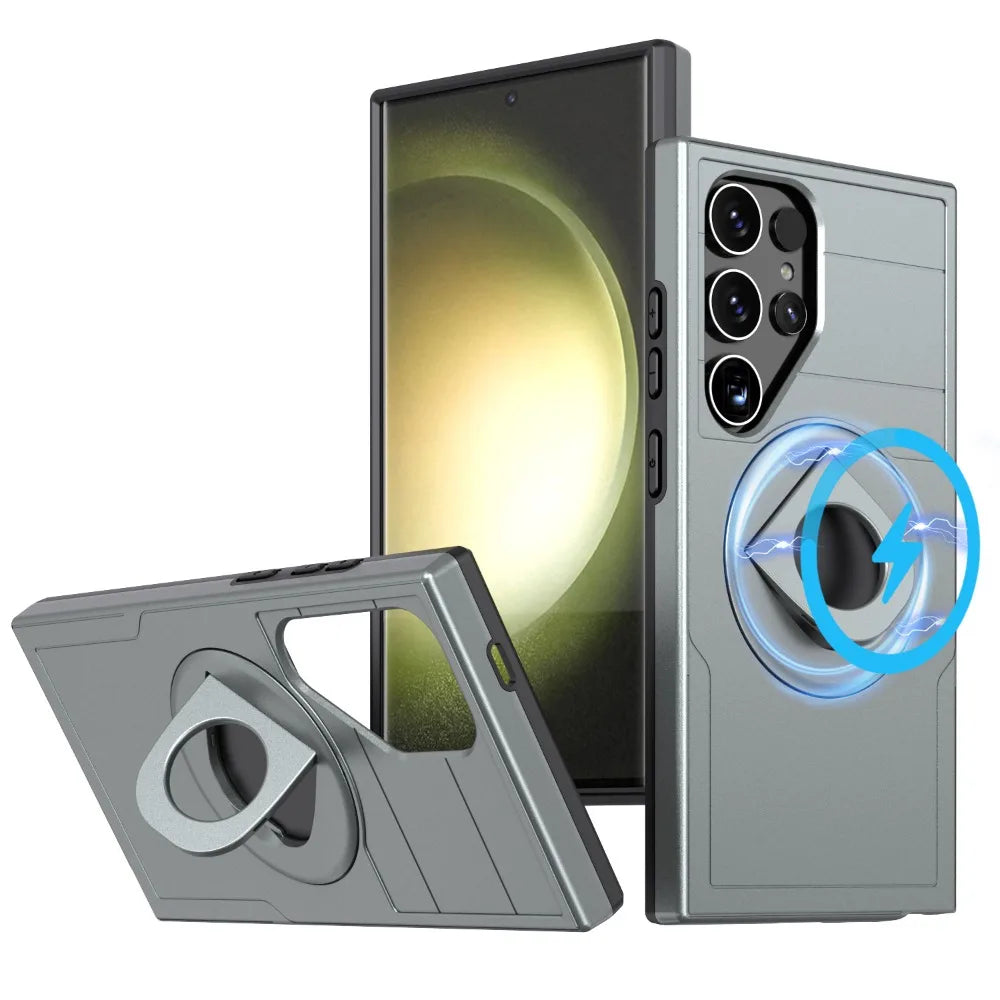 Shockproof Magnetic S24 Ultra Case with Kickstand - Odin case