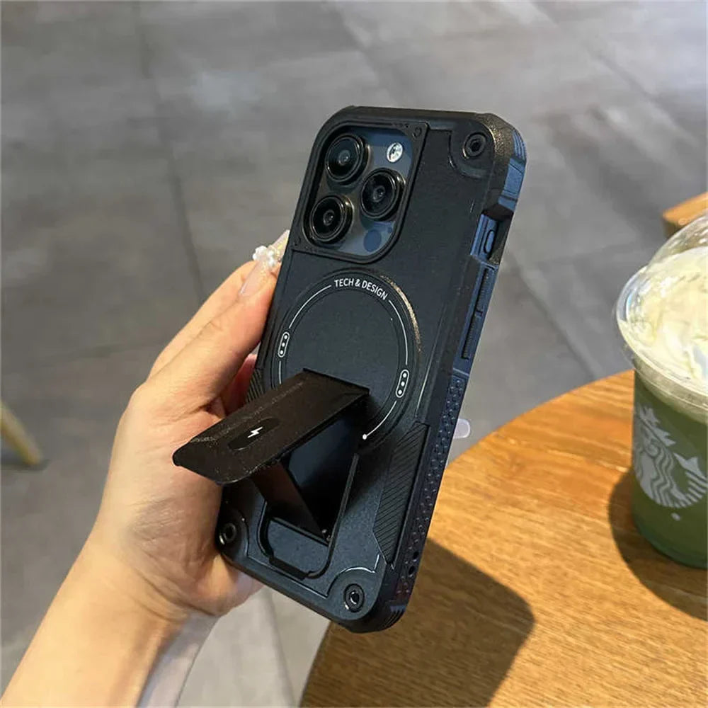 MagSafe Fold Stand Case for iPhone 11-16 Pro Max