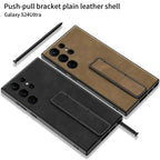 Shockproof Leather S24 Ultra Case with Folding Bracket - Odin case