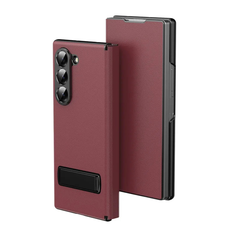 Luxury Leather Magnetic Kickstand Case