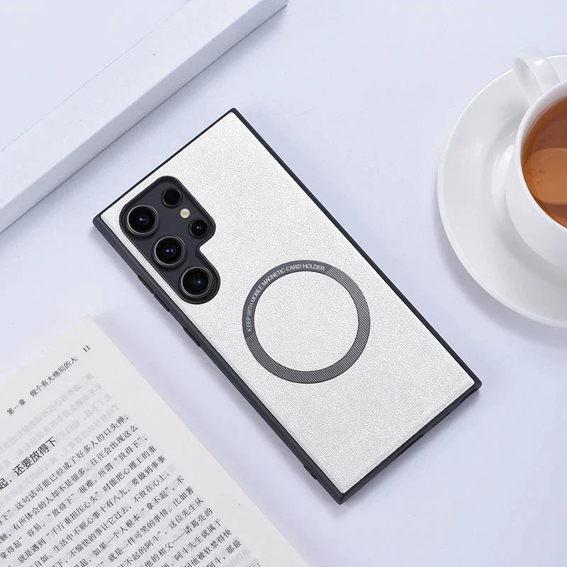 S24 Ultra Magnetic Leather Case - Odin case