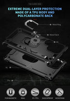 Shockproof S24 Ultra Case with with Metal Ring Bracket - Odin case