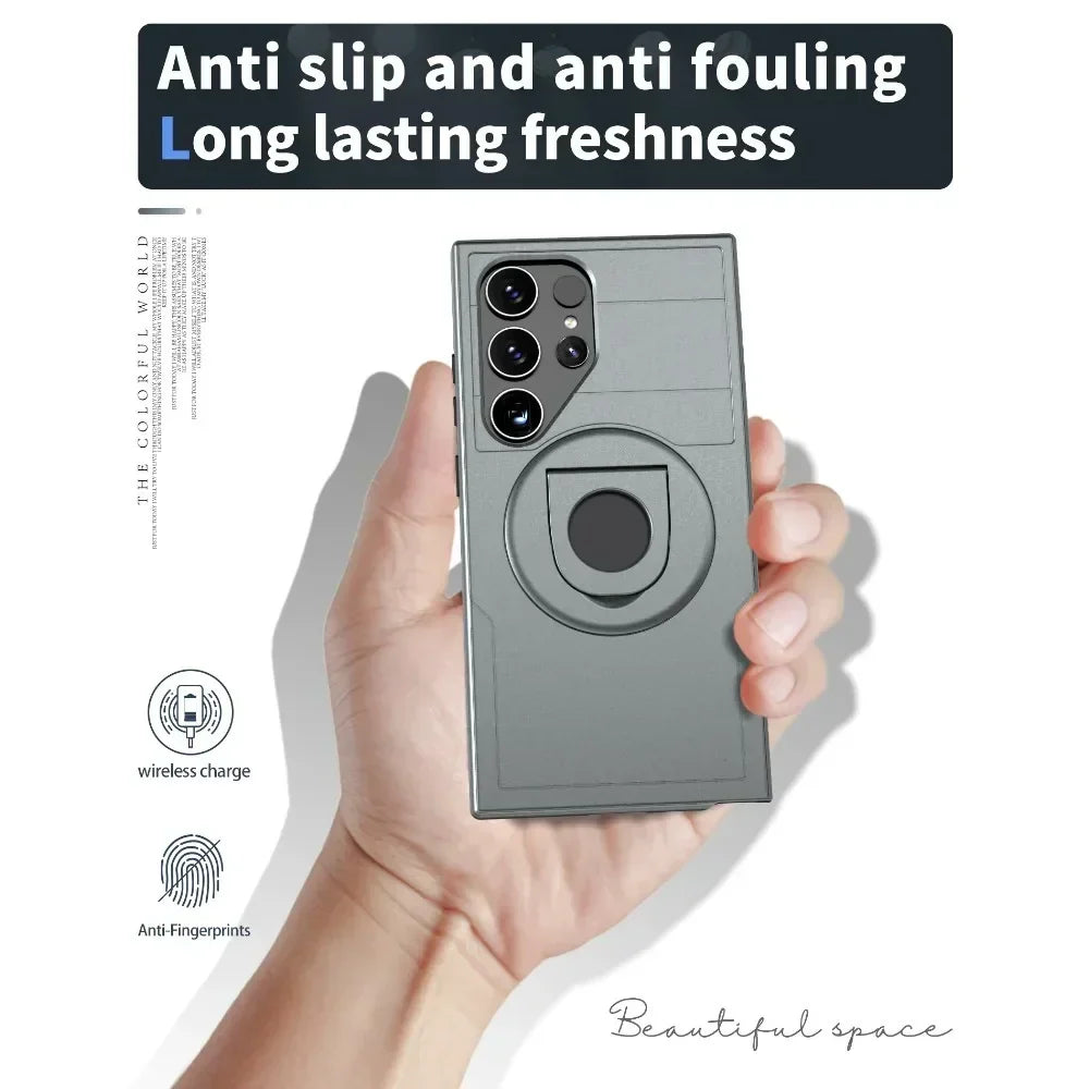Shockproof Magnetic S24 Ultra Case with Kickstand - Odin case